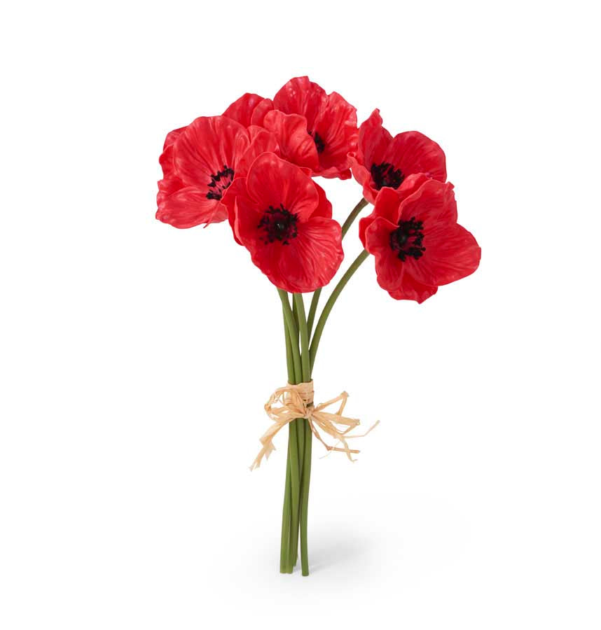 Real Touch Red Mini Poppy Bundle