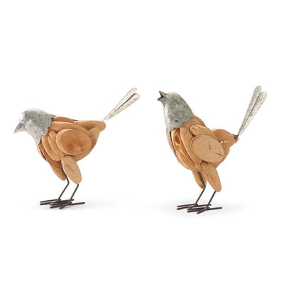 Wood and Metal Birds Set