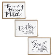 Load image into Gallery viewer, Assorted Wood Framed Enamel Inspirational Signs (3 Styles)
