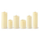 Ivory Wax Luminara Slim & Medium Indoor Pillar Candles