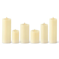 Ivory Wax Luminara Slim & Medium Indoor Pillar Candles