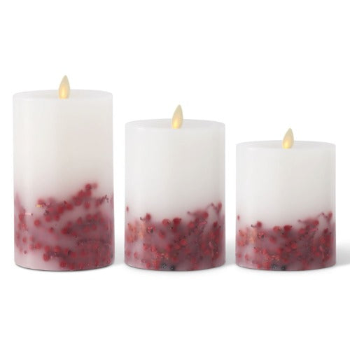 White Wax Berry Indoor Pillar Luminara