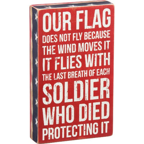 Our Flag Box Sign_CLEARANCE