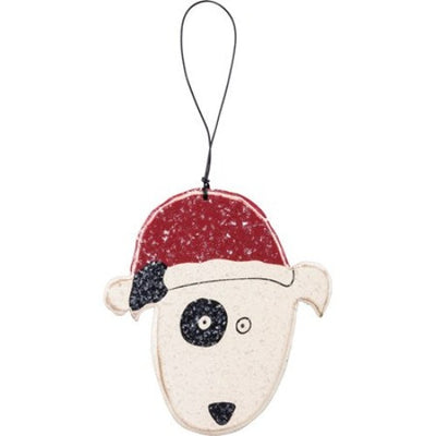 Dog in Santa Hat Ornament