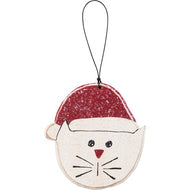 Cat in Santa Hat Ornament_CLEARANCE