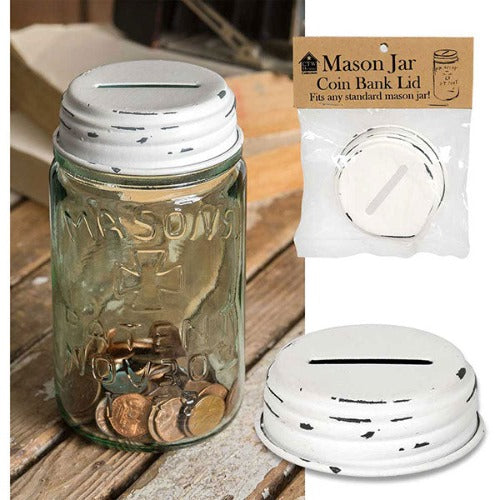 Coin Bank Lid for Mason Jar