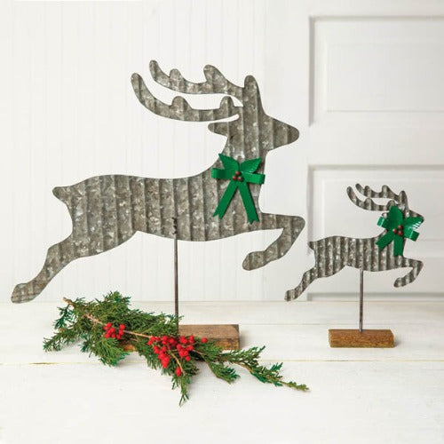 Galvanized Metal Reindeer