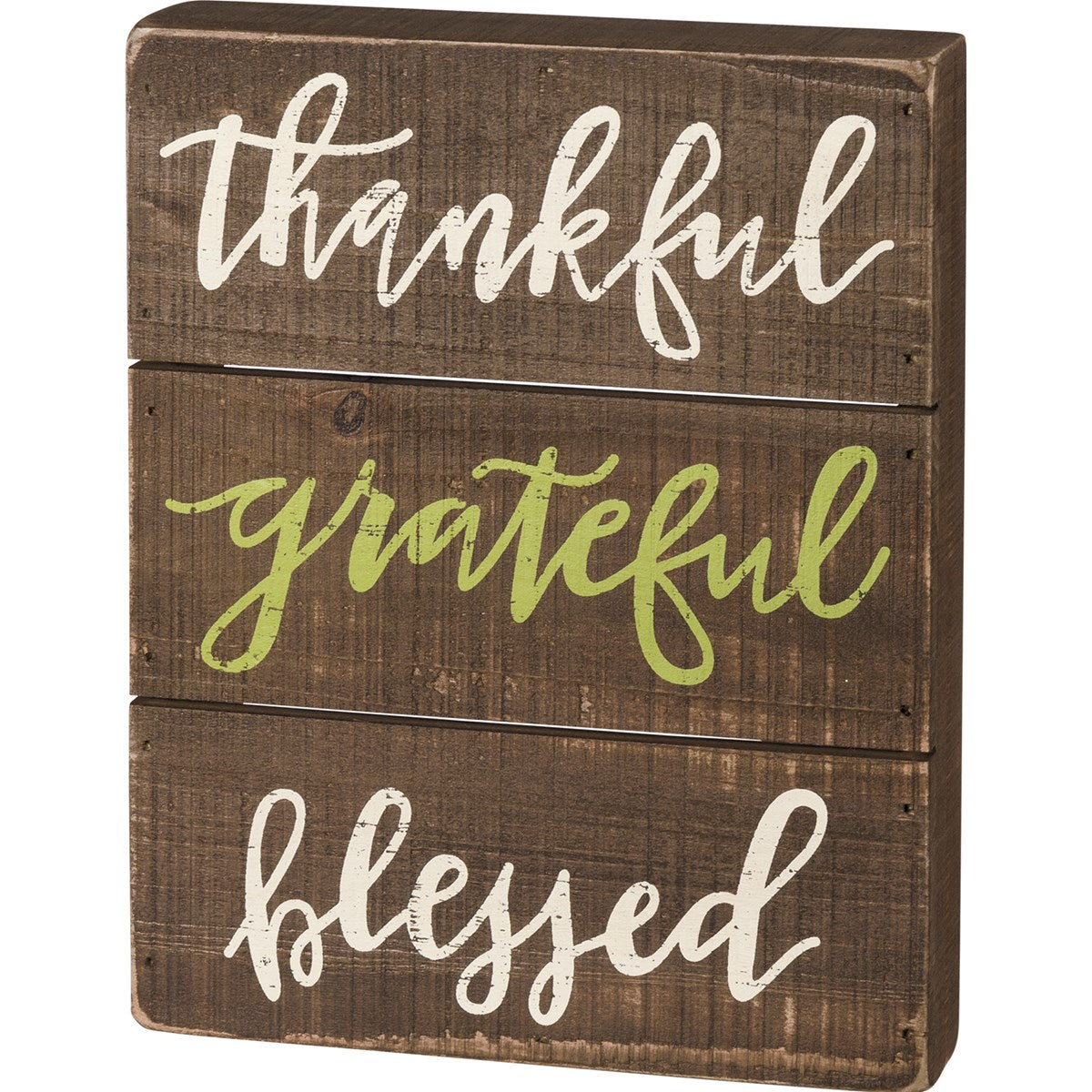 Thankful Slat Box Sign