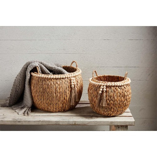 Hyacinth Bead Baskets - 2 Sizes both