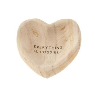 Wood Heart Trinket Tray