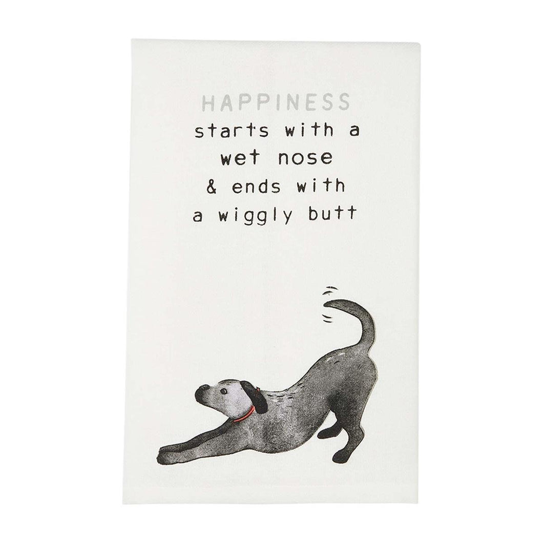 Happiness Starts With... Dog Hand Towel