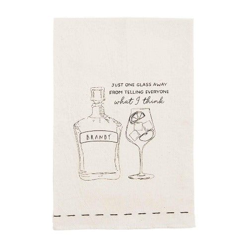 Brandy Just One Drink Away Dish Towel