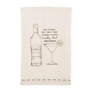 Vodka Not to Brag Dish Towel