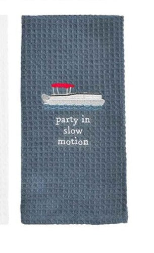 Party In Slow Motion Waffle Towel