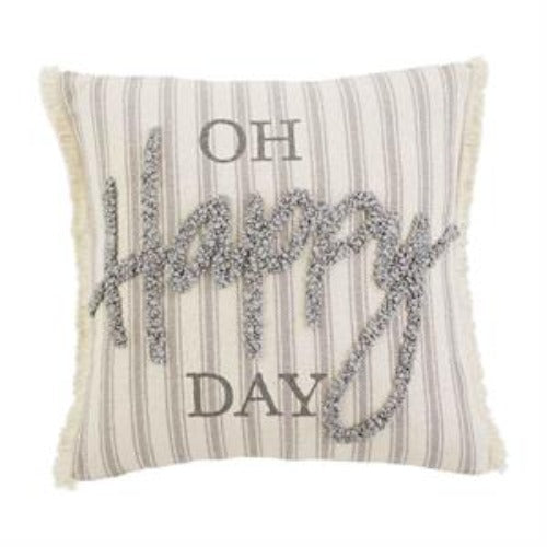 Oh Happy Day Tufted Pillow