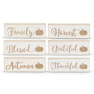 Engraved Wood Harvest Message Tabletop_CLEARANCE