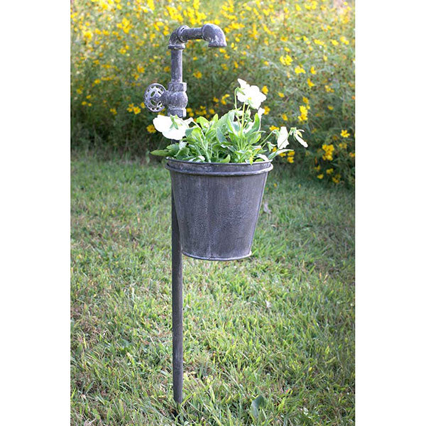 Faucet Garden Stake with Planter (store pick up only)