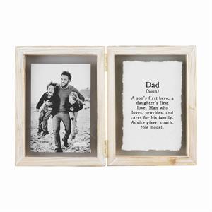 Dad. A Man's First Hero... Hinged Glass Frame