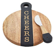 Wood Board Serving Set Cheers front
