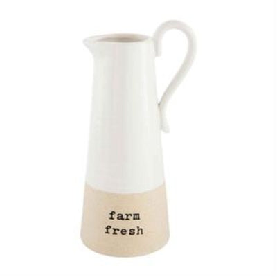 Grow Stoneware Pitcher Bud Vase - 3 Sizes farm fresh