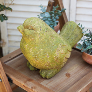 Mossy Sparrow Garden Statue