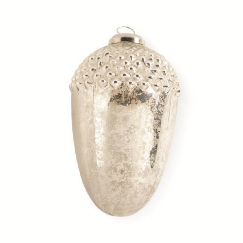 Silver Mercury Glass Acorn Ornament
