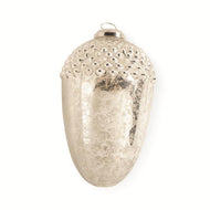 Silver Mercury Glass Acorn Ornament