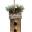 Wood Birdhouse Ornaments With Burlap Pine & Glitter - 5 Styles 3
