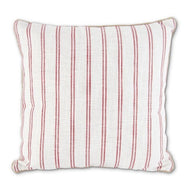 Cream & Red Stripe Square Pillow