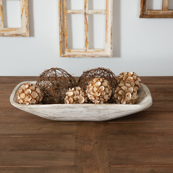 Whitewash Centerpiece Bowl