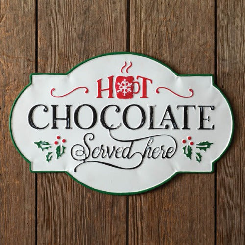 Hot Chocolate Served Here Wall Sign