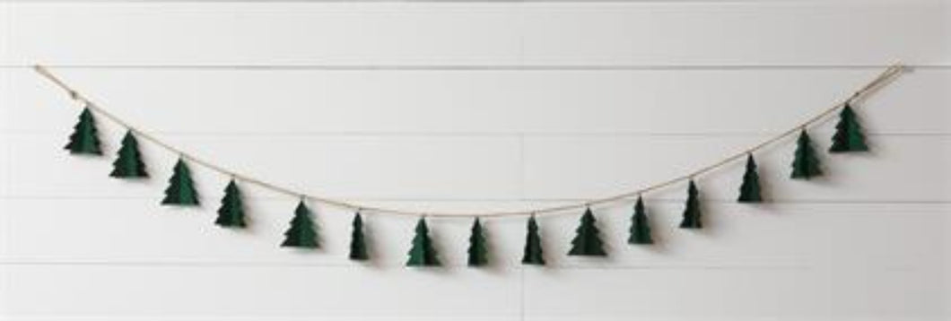 3D Christmas Trees Garland