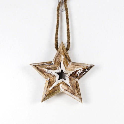 Mango Wood Star Ornament