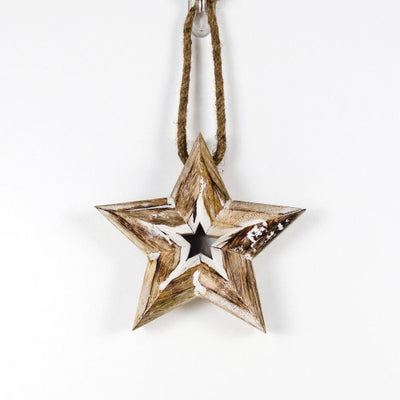 Mango Wood Star Ornament