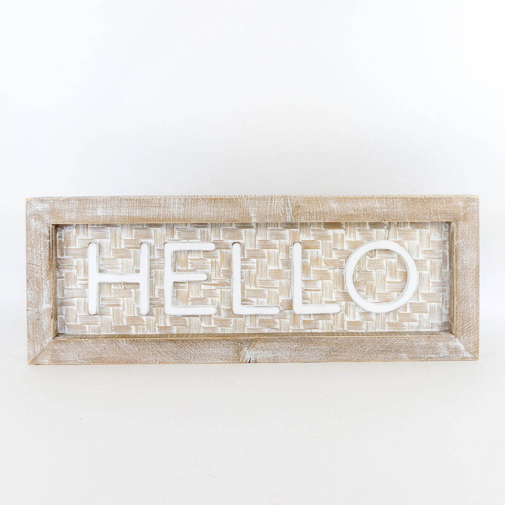 Hello Bamboo Sign (store pick up only)