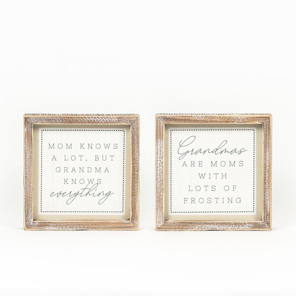 Reversible Grandma Framed Sign