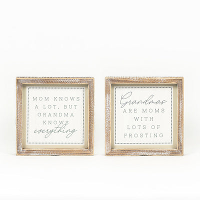 Reversible Grandma Framed Sign