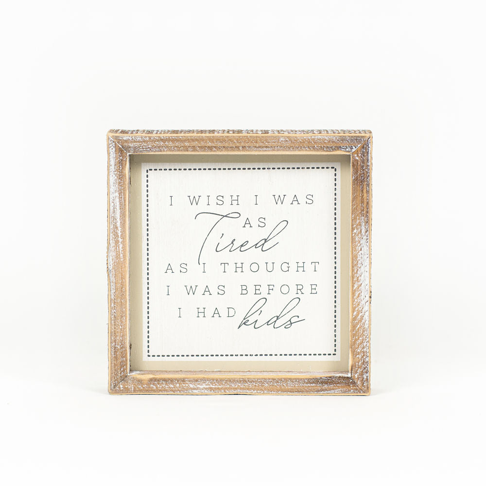 Reversible Kids/Mom Framed Sign