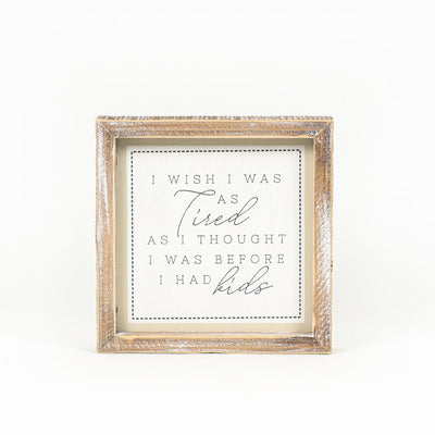 Reversible Kids/Mom Framed Sign