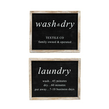 Load image into Gallery viewer, Reversible Wash &amp; Dry/Laundry Framed Sign
