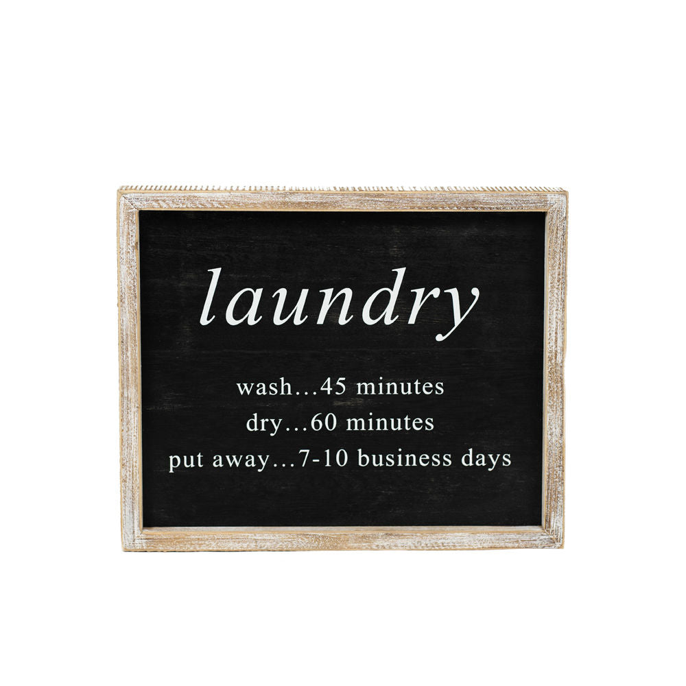 Reversible Wash & Dry/Laundry Framed Sign