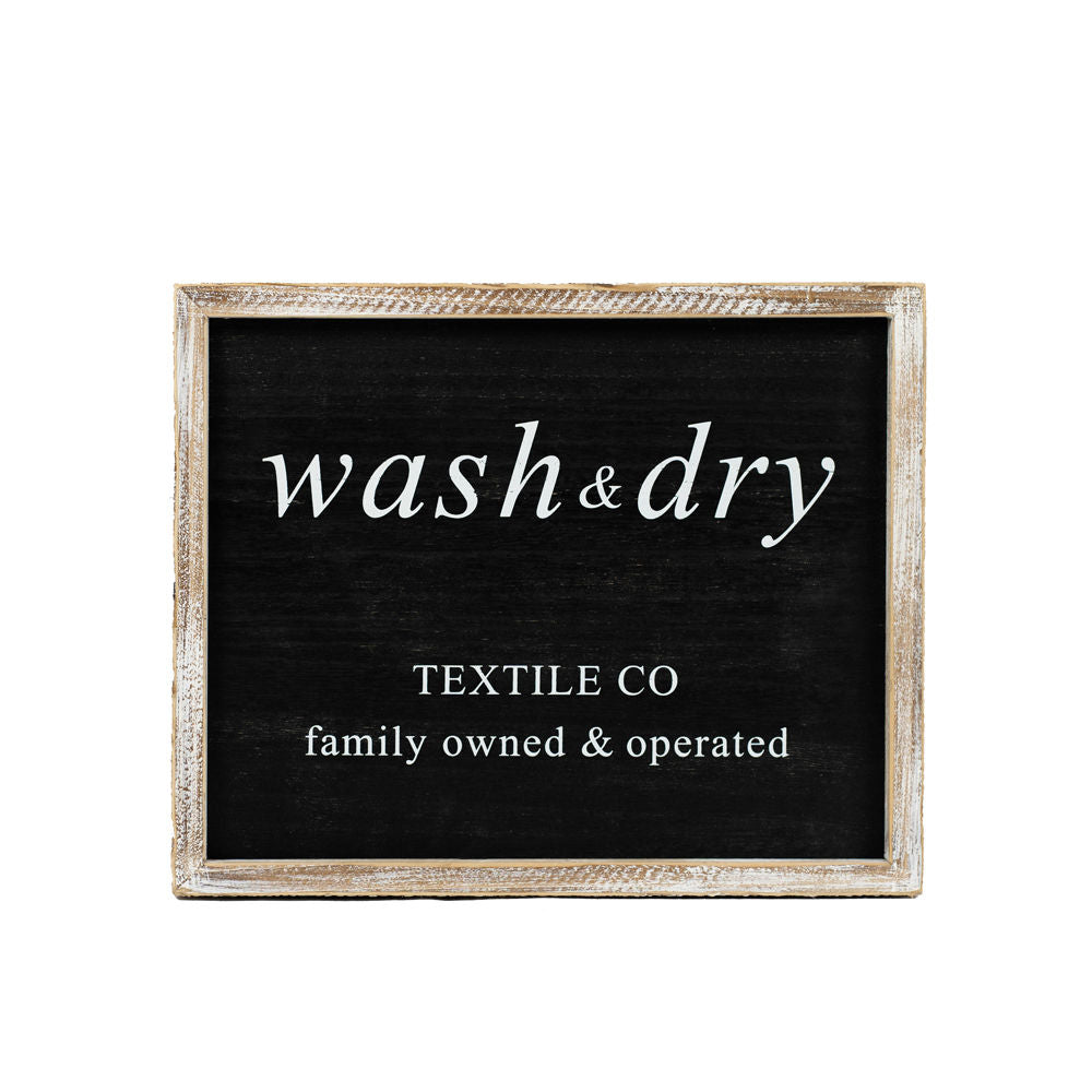 Reversible Wash & Dry/Laundry Framed Sign