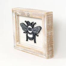 Load image into Gallery viewer, Reversible Honey/Bee Framed Sign
