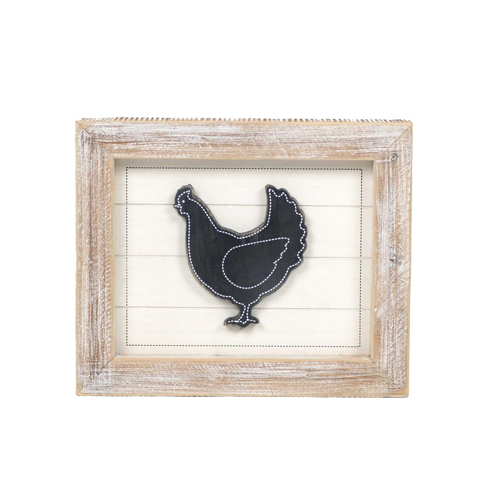 Reversible Free Range/Chicken Framed Sign