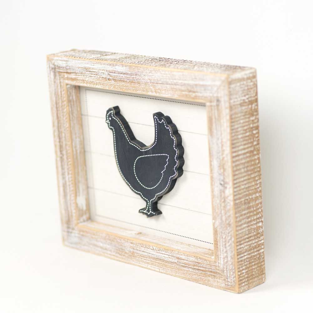 Reversible Free Range/Chicken Framed Sign