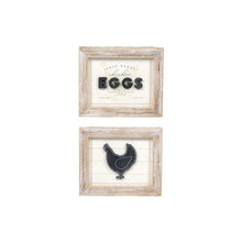 Load image into Gallery viewer, Reversible Free Range/Chicken Framed Sign
