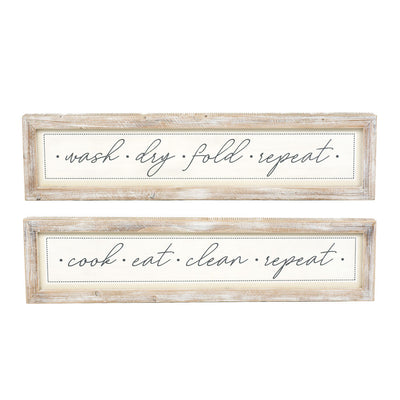 Reversible Wash/Cook Wood Framed Sign (store pick up only)