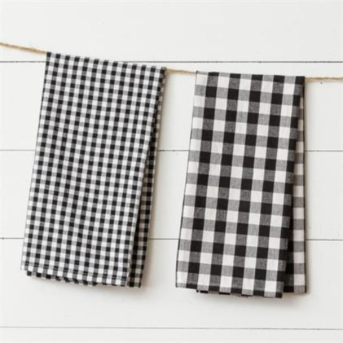 Black & White Buffalo Plaid Kitchen Towels