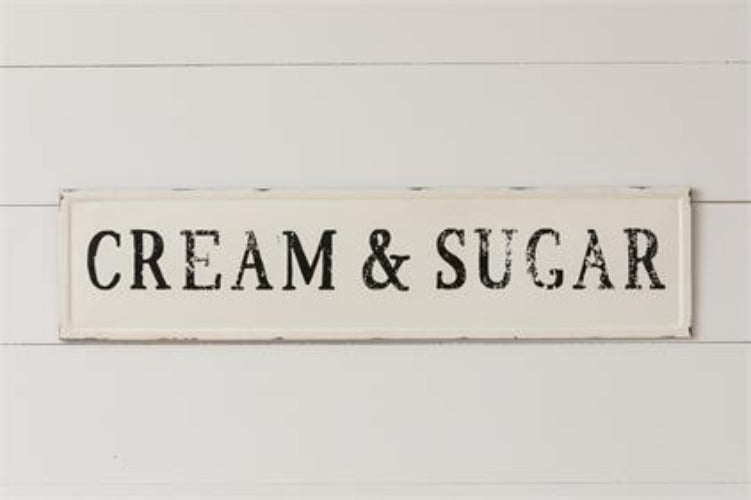 Cream & Sugar Wall Sign