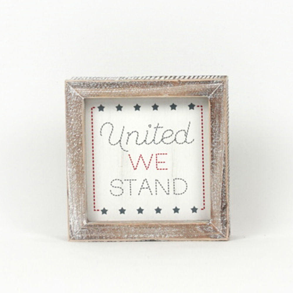 Reversible Squeeze The Day/United We Stand Framed Sign